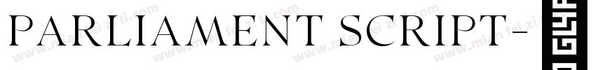 Parliament Script字体转换